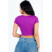 Short Sleeve Roundneck Crop Top