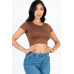 Short Sleeve Roundneck Crop Top