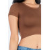 Short Sleeve Roundneck Crop Top