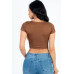 Short Sleeve Roundneck Crop Top