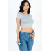 Short Sleeve Roundneck Crop Top