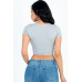 Short Sleeve Roundneck Crop Top
