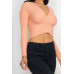 Ribbed Wrap Front Long Sleeve Top