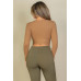 Ribbed Wrap Front Long Sleeve Top