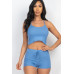 Ribbed Crop Cami Top & Shorts Set