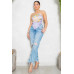 Strapless Satin Effect Scarf Top