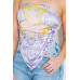 Strapless Satin Effect Scarf Top