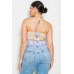 Strapless Satin Effect Scarf Top