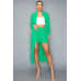 Chiffon Button Down Long Sleeve Side Slit Long Top With Short Set