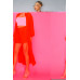 Chiffon Button Down Long Sleeve Side Slit Long Top With Short Set