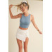 Corset Inspired Cropped Tank Top