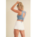 Corset Inspired Cropped Tank Top