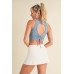 Corset Inspired Cropped Tank Top