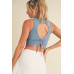 Corset Inspired Cropped Tank Top