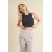 Corset Inspired Cropped Tank Top