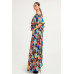 Printed Ruffle Top And Pleated Skirt Set