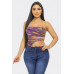 Mesh Print Top