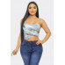 Mesh Print Top