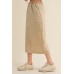 Cargo Skirt With Drawstring Midi Skirt