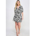 Plus Botanical Print Front Tie Dress