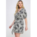 Plus Botanical Print Front Tie Dress