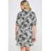Plus Botanical Print Front Tie Dress