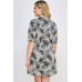 Plus Botanical Print Front Tie Dress