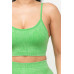 Washed Seamless Basic Tank Top And Shorts Set
