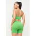 Washed Seamless Basic Tank Top And Shorts Set