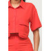 Front Button Down Side Pockets Top And Shorts Set
