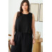 Plus Size Boho Sleeveless Frayed Hem Top
