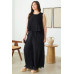 Plus Size Boho Sleeveless Frayed Hem Top