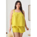 Plus Size Textured Top Elastic Waist Short Sets