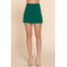 Side Zipper Slit Ponte Mini Skort
