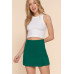 Side Zipper Slit Ponte Mini Skort