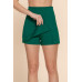 Side Zipper Slit Ponte Mini Skort