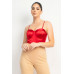Rhinestone Strap Sweetheart Bodysuit