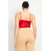 Rhinestone Strap Sweetheart Bodysuit