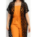 Crocheted Open-front Fringe Kimono