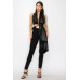 Faux Leather Top Pants Set