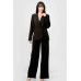 Luxe Stretch Woven Loose Fit Blazer And Wide Legs Pants Semi Formal Set