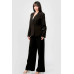 Luxe Stretch Woven Loose Fit Blazer And Wide Legs Pants Semi Formal Set
