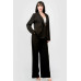 Luxe Stretch Woven Loose Fit Blazer And Wide Legs Pants Semi Formal Set
