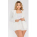 Plus Solid Blazer 2 Piece Belted Short Set
