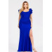 Plus Satin Strech Ruffle Party Maxi Dress