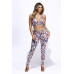 Printed Tie Detailed Jumpsuit