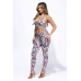 Printed Tie Detailed Jumpsuit
