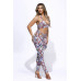 Printed Tie Detailed Jumpsuit