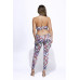 Printed Tie Detailed Jumpsuit