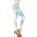 Tie Dye Printed, Full Length, High Waisted Leggings